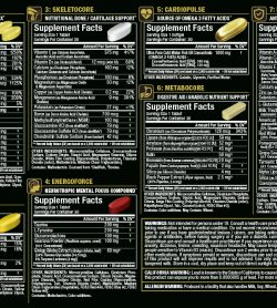 A banner of multiple flavour vitastack supplement facts