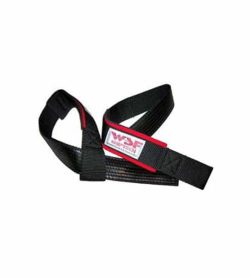 WSF Padded Griptech Ruberized Lifting Straps one front side another back side shown in white background