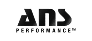 ans performance logo in black ans futuristic letters with performance written below trademarked
