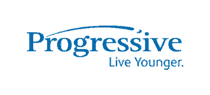 progressive vitamins logo blue font with tag line live younger logo