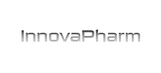 innovapharm supplements logo grey and black fade color thin font