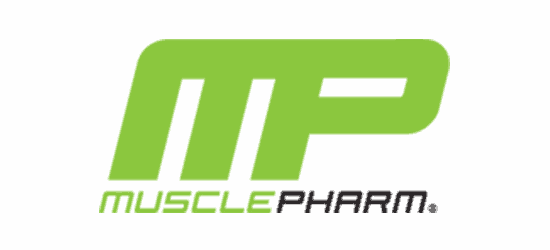 musclepharm logo green mp connected letters in italic muscle in green below pharm in black