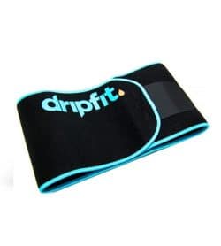 Black and blue Dripfit Sweat Band shown closed in white background