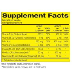 Supplement facts and ingredients panel of Pharmafreak Anabolic Freak Ingredients for serving size of 2 capsules