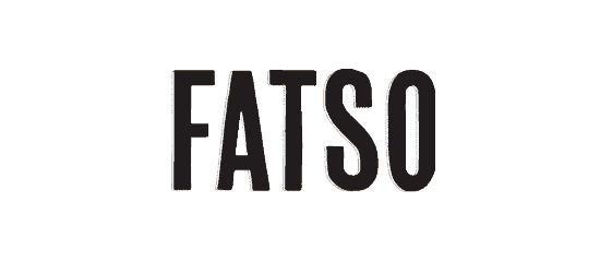 fatso peanut butter speads logo tall black font