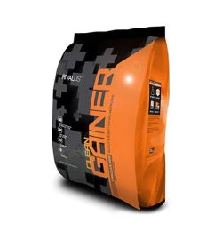 Black and orange bag of Rivalus Clean Gainer with Chocolate Fudge flavour containing 10 lbs