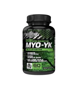 Black bottle of SavageLine Labs hardcore series myo yk yk-11 myostine 5mg myostatin inhibitor