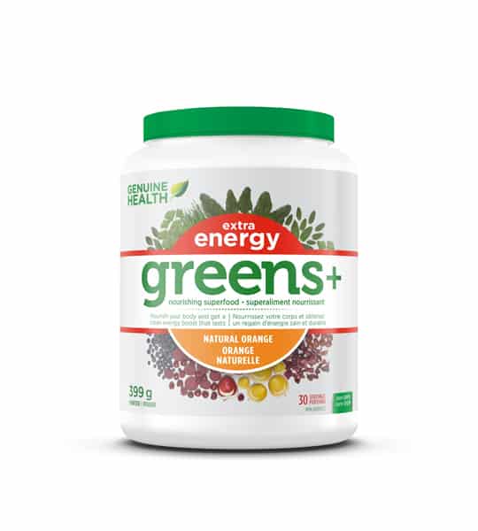 Genuine Health Greens+ Extra Energy (30 Serv) supplementsdirect.ca