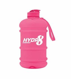 Hydr8 Company 2 lit Water Bottle pink container with pink lid and strap
