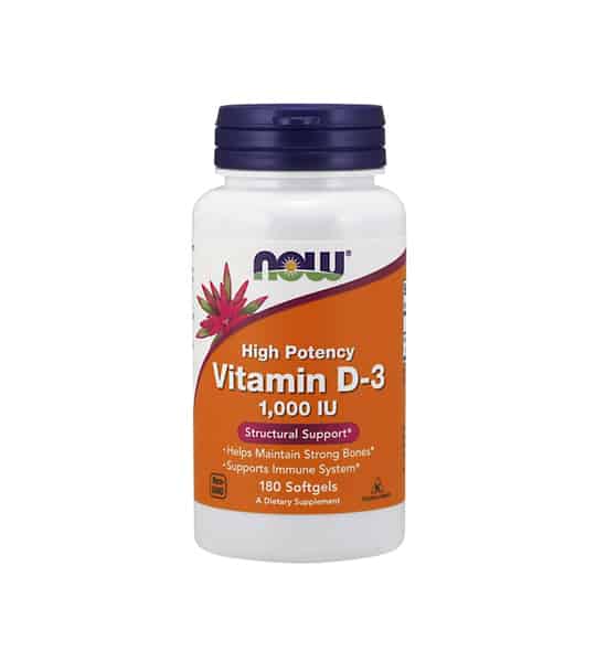 NOW Vitamin D3 1000 iu (180 SoftGels) Bone Health