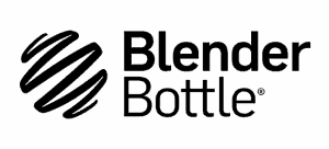 Logo de bouteille de mélangeur avec l'icône de gribouillis de cercle