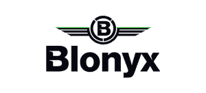 Blonyx logo with b circle and wings