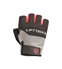 Grey and red Lifetech Elite men's Wrist Wrap outside view shown in white background
