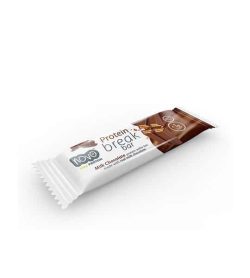 White and brown package of Novo Protein Break bar containing 1 bar with Milk Chocolate flavour