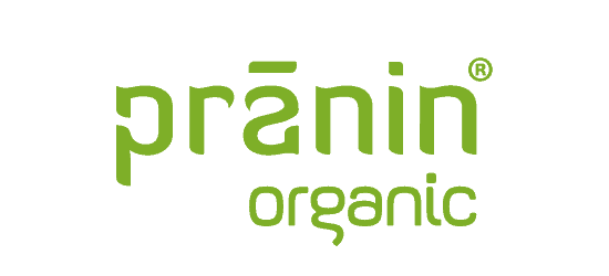 Pranin Organic logo green font