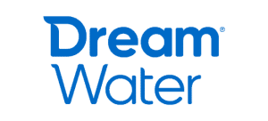 Logo de Dream Water affiché en police bleue