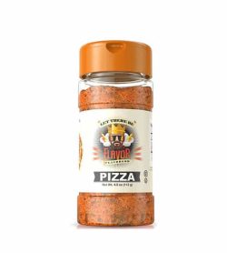 One bottle with orange cap of Flavor God Seasonings pizza contains 4 oz (113 g)