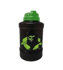 Black and green bottle of Marvel Power Jug Hulk shown in white background