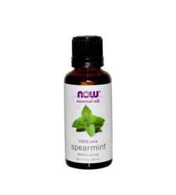 Brown and white bottle of Now essential oils 100% pure Spearmint Oil 30 ml