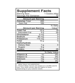 Supplement facts panel of Power Crunch Protein Energy Bar 1 box
