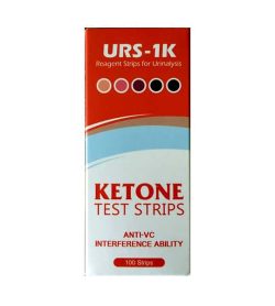 Ketone Test Strips URS-1K Regeant strips for urinalaysis contains 100 strips with Anti-VC interference ability