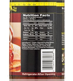 Nutrition facts and ingredients panel of Walden Farms Pancake Syrup 355mL
