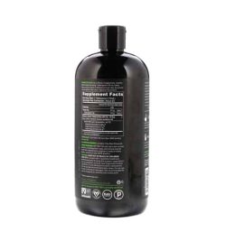 Black bottle back size of Sports Research MCT-Oil-946ml shown in white background