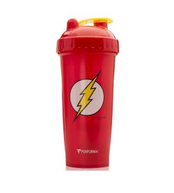 Red bottle with red cap of Performa Classic Shaker Cup 28oz Flash