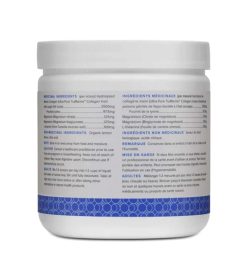 White and blue bottle showing ingredients panel of WithinUs TruMarine Collagen+Magnesium