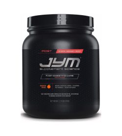 One black and pink container of Jym Fast Digesting Carbs Mandarin Orange flavour