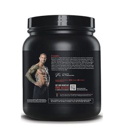 One black and pink container of Jym Fast Digesting Carbs Mandarin Orange facts side