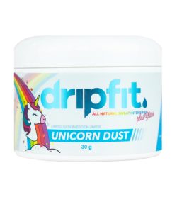 One white and blue container of Dripfit Mini Unicorn Dust 30g