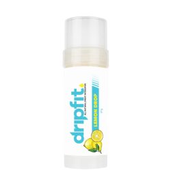 One white and blue bottle of Dripfit Roll on Lemon flavour