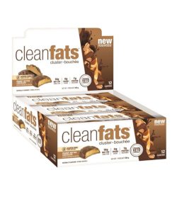 One white and brown box of NUTRAPHASE CLEAN fats 12 bars