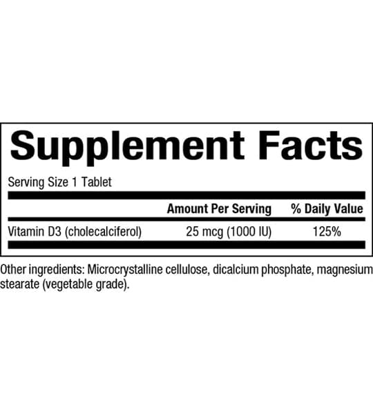 Natural Factors Vitamin D3 (1000 IU)