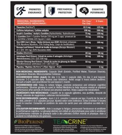 Precision Megaburn 60 Capsules Nutrition facts medicinal ingredients
