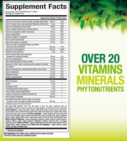Whole Earth & Sea Womens Prenatal supplement facts banner