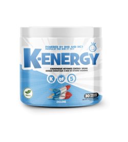One white and blue container of Yummy Sports K Energy Ziclone flavour