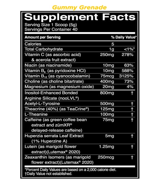 Rule1 Player1 40 Serving Pre Workout