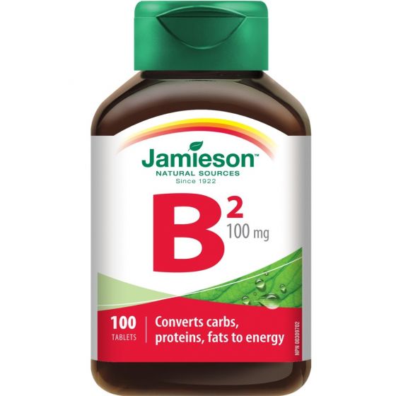 Jamieson Vitamin B2 (Riboflavin), 100mg, 100 Tablets