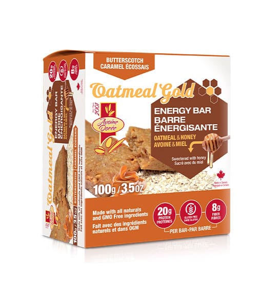 Oatmeal Gold Honey & Oat Energy Bar 100g (Box of 6) Butterscotch