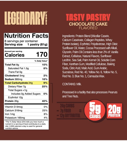 Legendary Pastry Chocolate Cake 61g (Box of 10 Pastries)